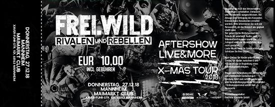 Frei.Wild, 27.12.2018 - R&R LIVE&MORE X-MAS Aftershow Party, Mannheim [DE], Maimarkt Club