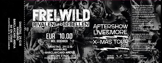 Frei.Wild, 29.12.2018 - R&R LIVE&MORE X-MAS Aftershow Party, Hamburg [DE], On Stage